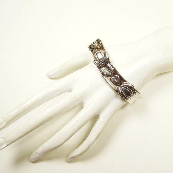 Barry Kieselstein-Cord  Sterling  Silver Three Frogs Cuff Bracelet - Picture 9 of 9